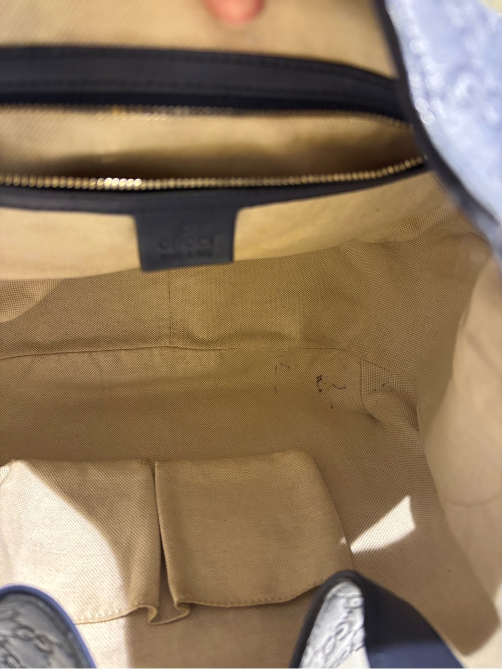 Gucci Blue Guccissima Leather Medium Emily Hobo Bag - Picture 6 of 13